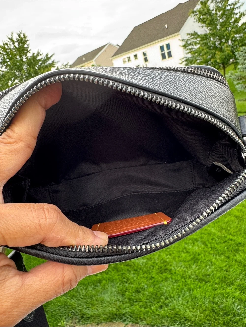 🖤 Wyatt Crossbody Bag Coach Black Pebbled Leather Bag for 😎MenCM113 EUC! - Picture 11 of 17